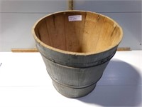 Wood Bucket  13" tall 12 1/2 wide at top