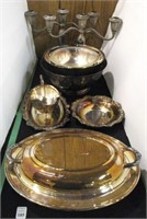 Silverplate Serving Pieces & Candleholders