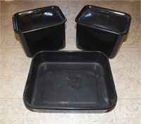 GRANITEWARE CANISTERS AND PAN