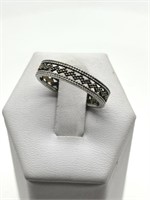 Sterling & Gold Vermeil Filigree Style Band Ring