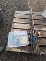 6- Fishing Poles & Extra Reels