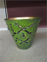 Copper Metal -Enamel 1960's Brutalist Vase