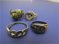 4 Sterling Rings(12 w/Marcasites)