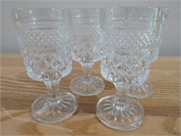 4 Vintage Stemmed Juice Glasses