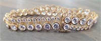.925 Stering Silver Bracelet, gold color with
