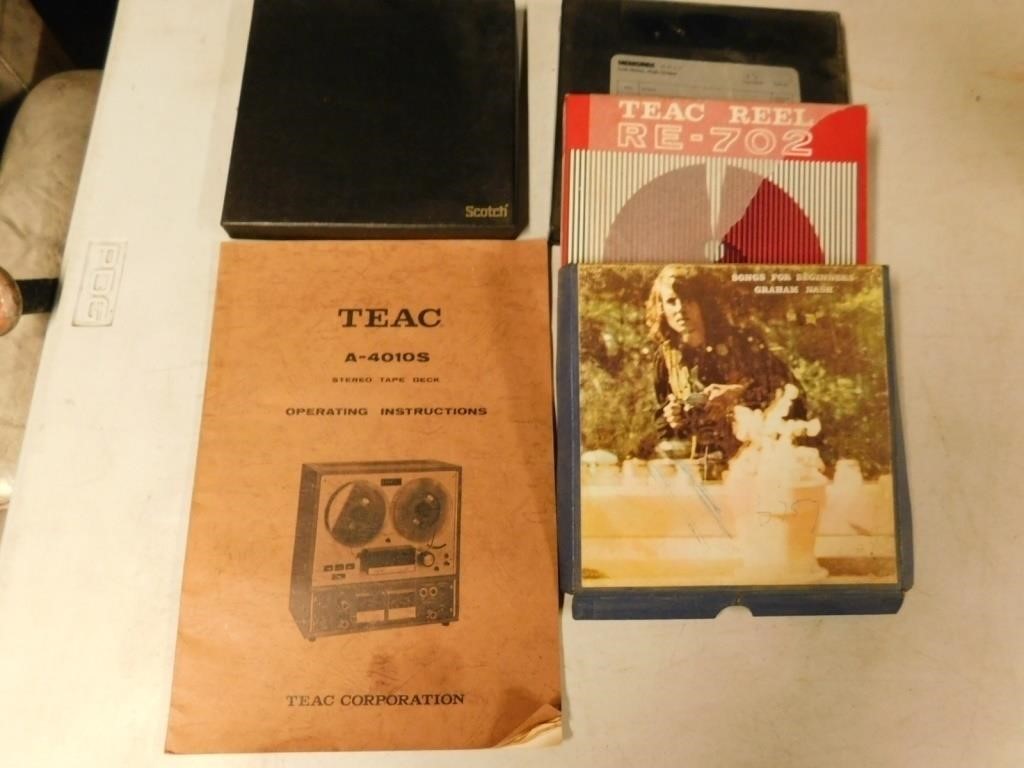 TEAC tapedeck manual, 4 audio tape reels