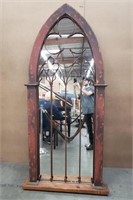 Gothic window-style arched mirror