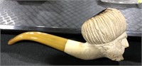 Meerschaum Hand Carved Tobacco Pipe.