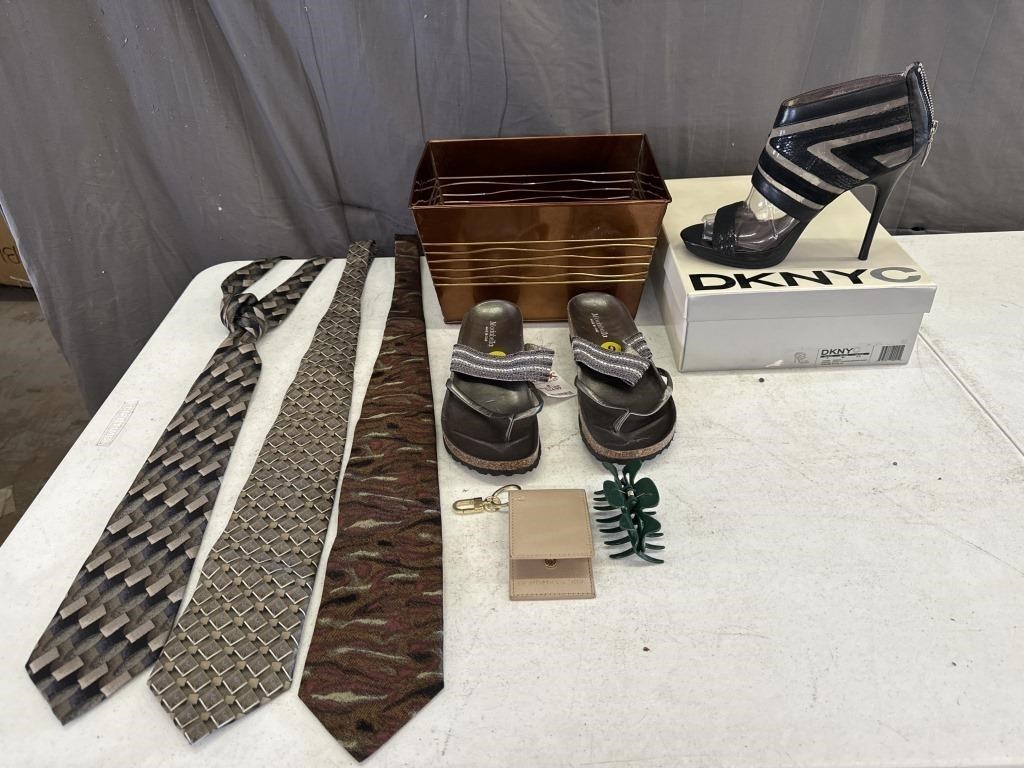 Suit Ties / DKNYC Heels / Modabella Sandals