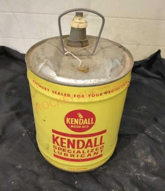 Vintage 5 gallon Kendall motor oil can