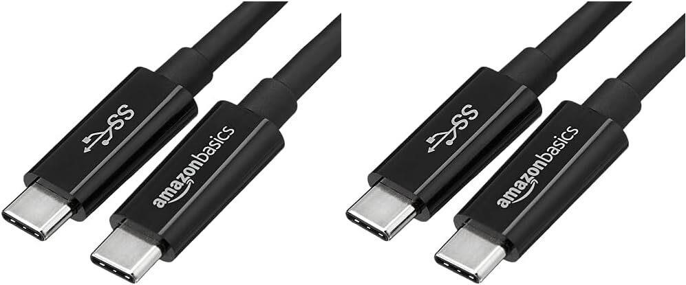 Amazon Basics USB-C to USB-C Cable  6ft  2-Pack