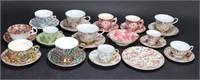 28 pcs Chintz Tea Cups, Saucers, and Plates