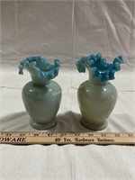Blown Glass Blue Vases