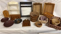 Baskets, Wooden Wall Shelf’s & Wooden Bowls
