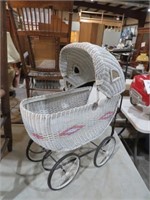 VINTAGE WICKER STROLLER