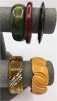 5 Bakelite Bracelets