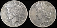 (2) 1926-D PEACE DOLLARS