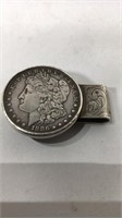 Sterling Money Clip W/1886 Morgan Dollar UJC