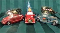 3-LIGHTED CHRISTMAS CARS