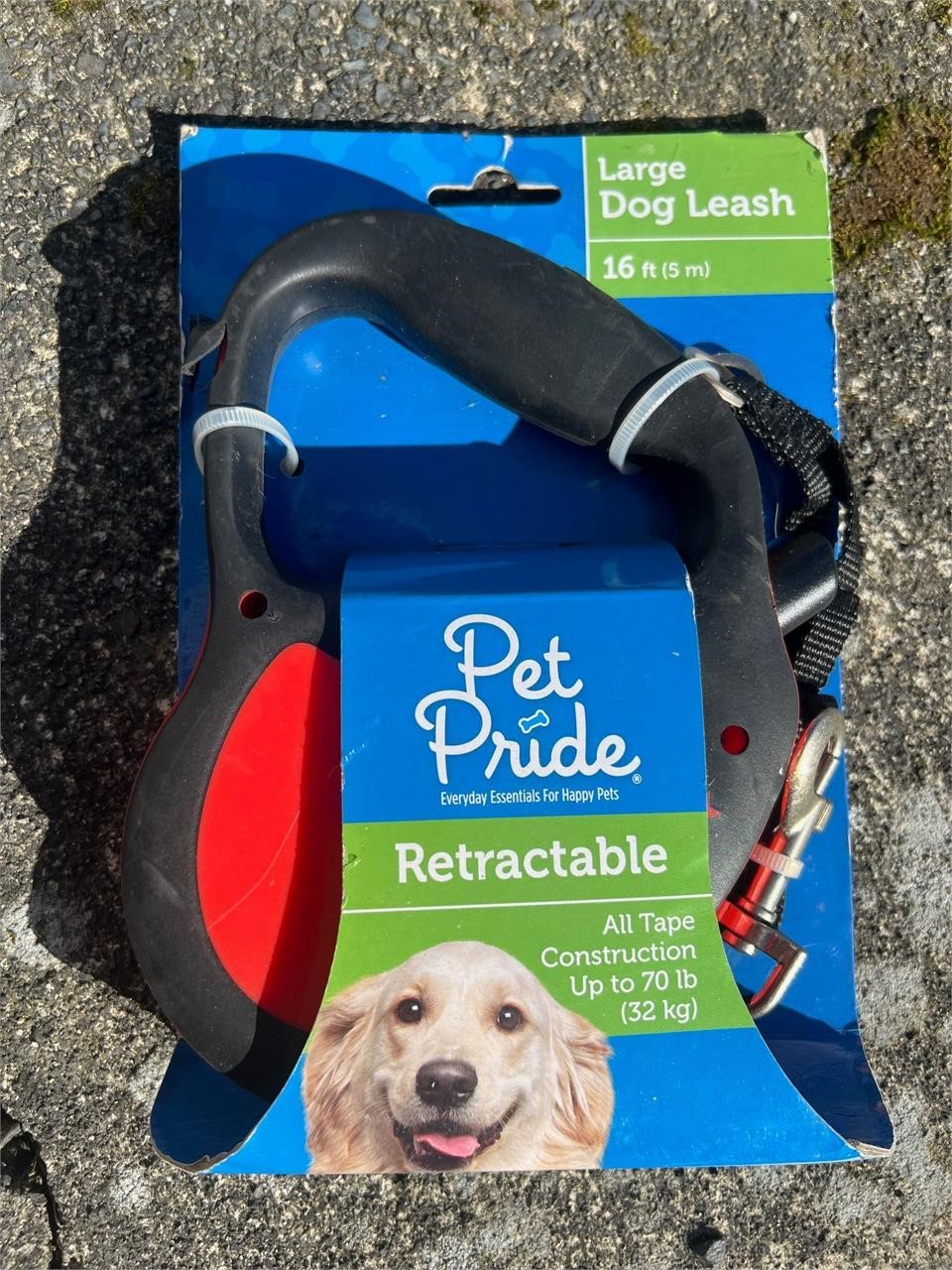 PET PRIDE RETRACTABLE LARGE DOG LEASH - NEW