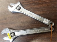 Two 8" Adjustable Wrenches