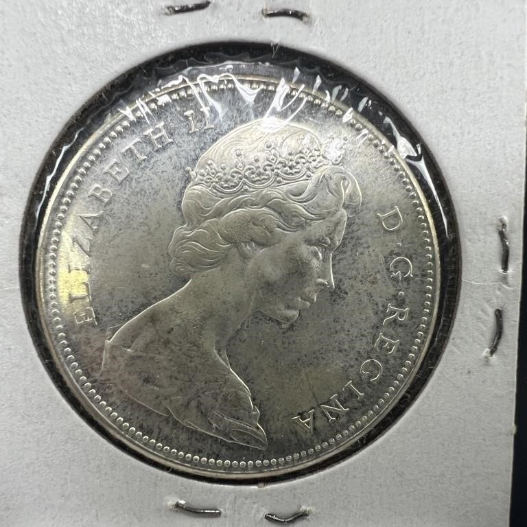 1967 Elizatbeth II Canada (.800 Silver) Dollar