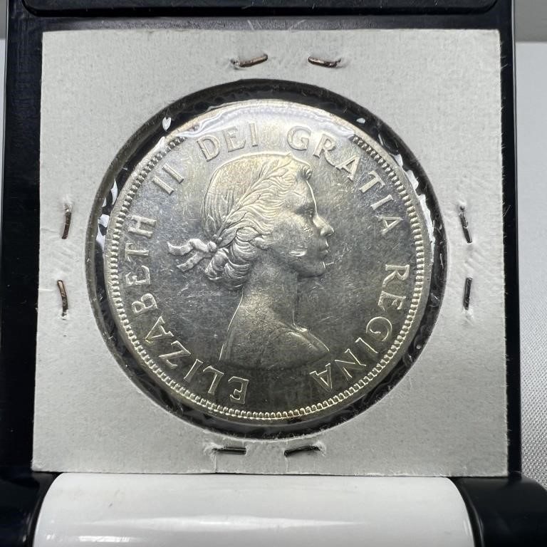 1957 Elizatbeth II Canada (.800 Silver) Dollar