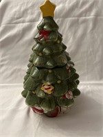 Ceramic Christmas tree cookie jar 12” T