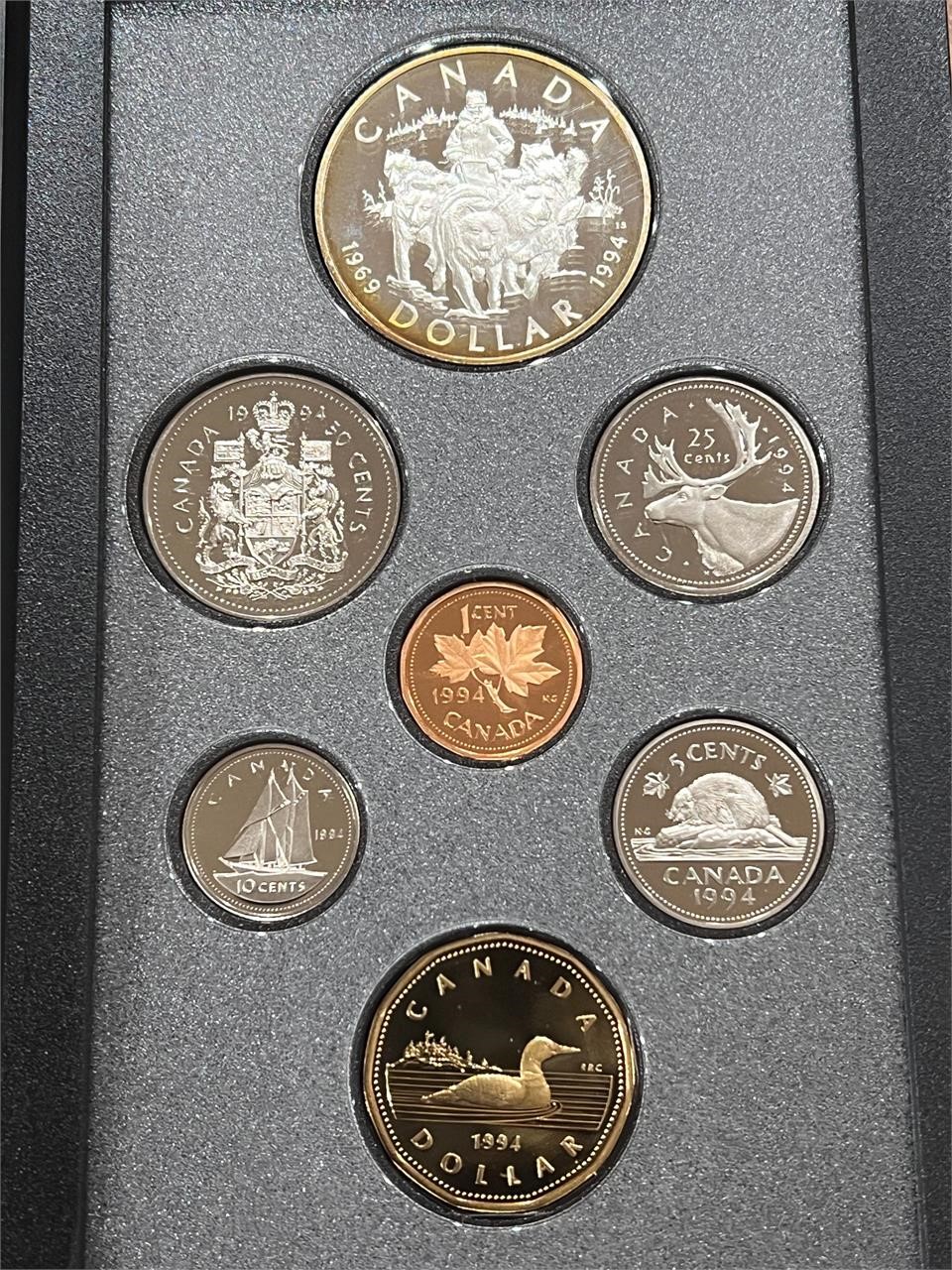 1994 Cdn Double Dollar Set- RCMP Dog Team