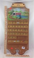 Hand painted Wooden calander
