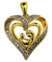 Madonna & Child Diamond Accented Pendant