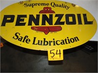 2 Sided Pennzoil Porceline Sign