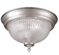 Project Source 11-in Nickel Ceiling Flush Mount