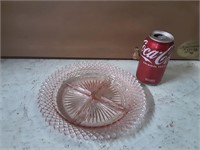 Pink Depression Glass Serving Dish