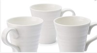 Portmeirion Sophie Conran White Mugs- 3pc