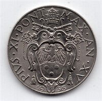 1936 Vatican 2 Lire Coin