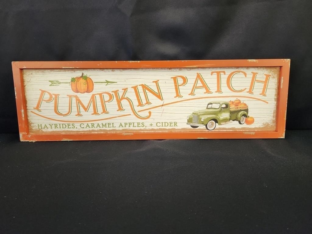 TIN PUMPKIN PATCH SIGN