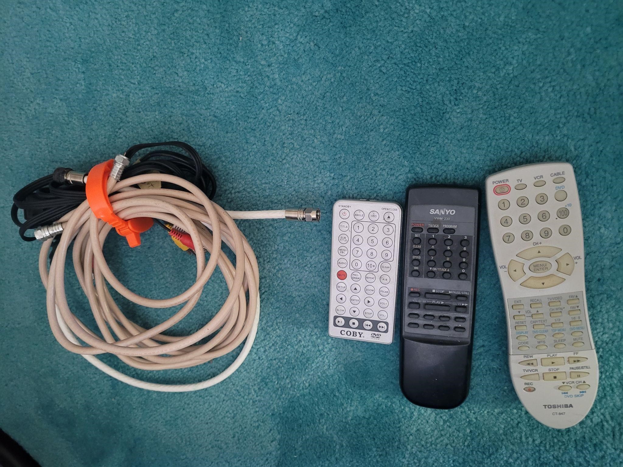 Tv remotes and cord