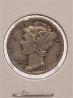 90% Silver 1941-S Mercury Head Silver Dime