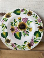Hand Painted Sunflower Plate