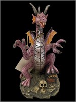 Medieval Legends Purple Treasure Dragon Statue