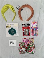 Girls Assorted Hair Accessories/Chapstick