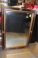 Beveled Mirror w/ bronze, black decorative frame