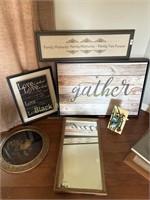 Home Wall Decor, Mirror, Framed Quotes