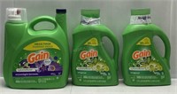 3 Jugs of Gain 4.5/2.7L Detergent - NEW