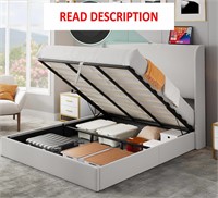 YITAHOME Lift Up Storage Bed Frame  queen