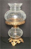 Crackle Glass Parlor Lamp