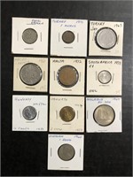 LOT OF (10) MISCELLANEOUS WORLD COINS