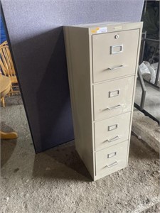 Four drawer letter size filing cabinet no key