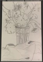 WILDFLOWERS SKETCH NO 1 Signed KATHY Pencil